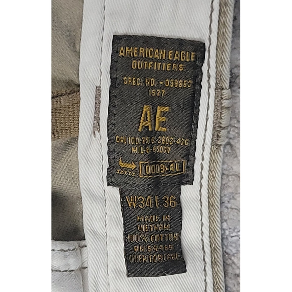 American Eagle Outfitters Brown Cargo Men's Flex Utility Drawstring Pants 34x36 - Picture 8 of 12